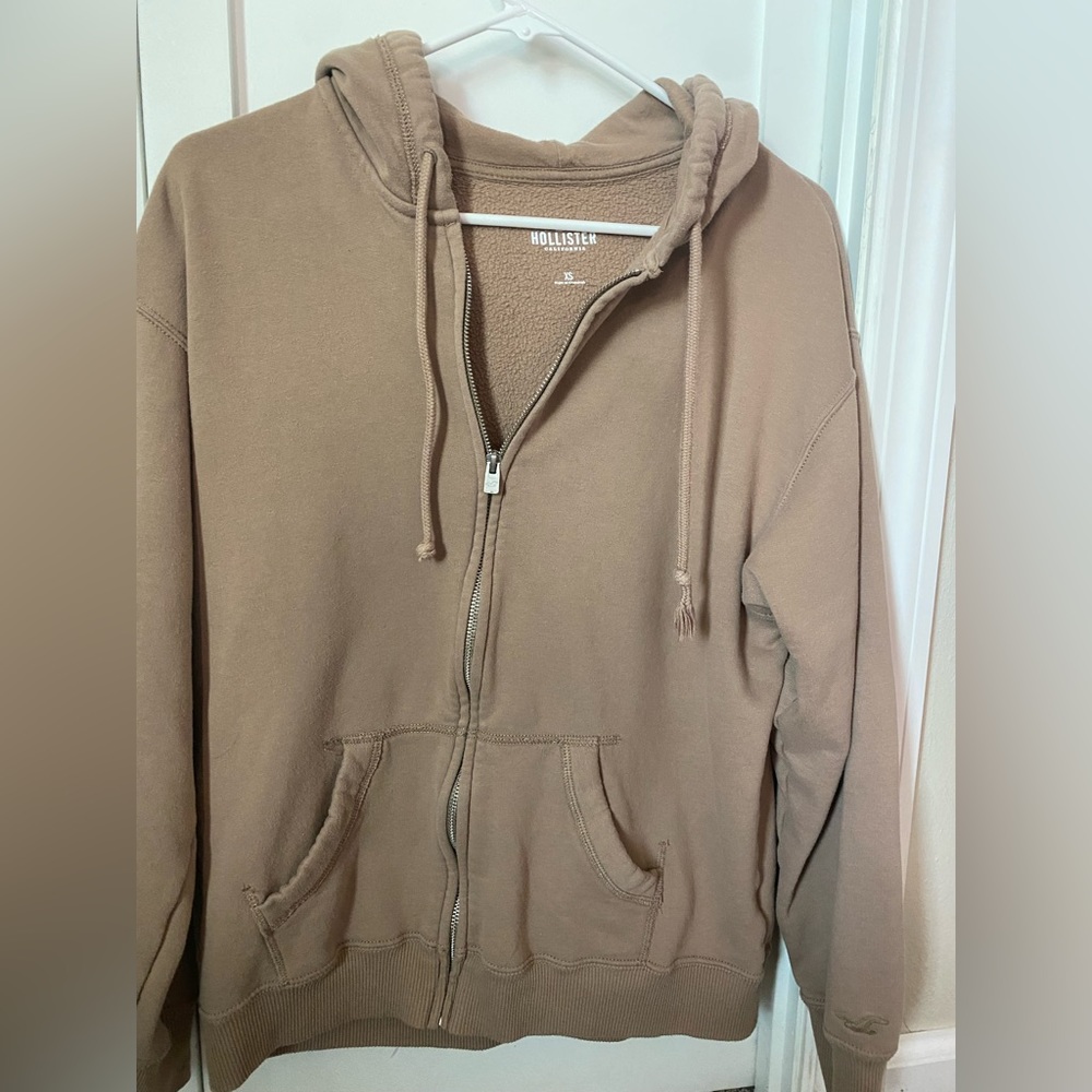 brown zip up